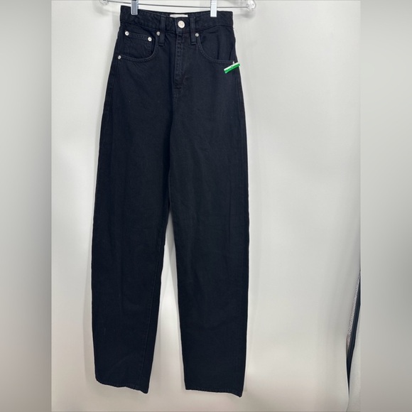 NEW Frame Jeans Womens 23 Black Skinny Boot Cut - Picture 1 of 3